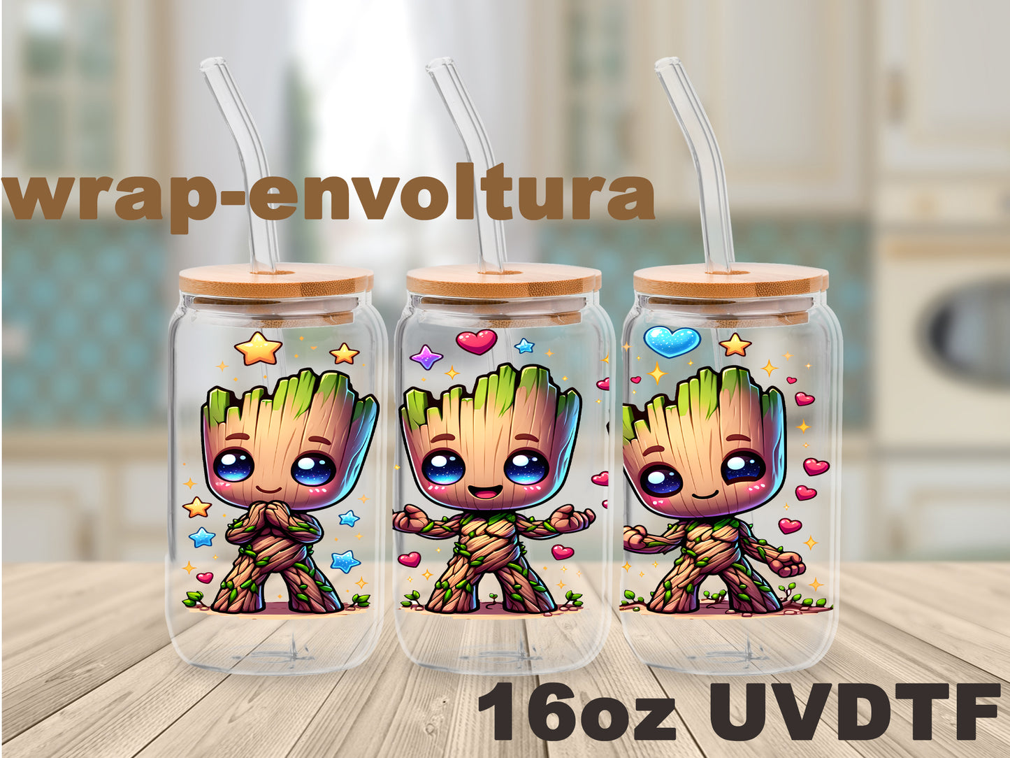 Baby Groot uvdtf wrap/envoltura