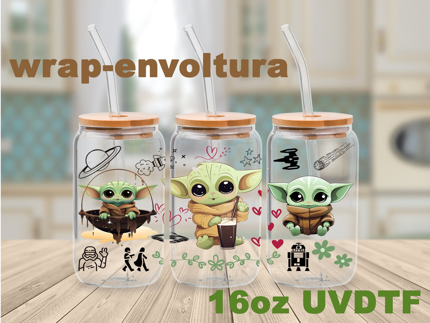 Baby Yoda uvdtf wrap/envoltura