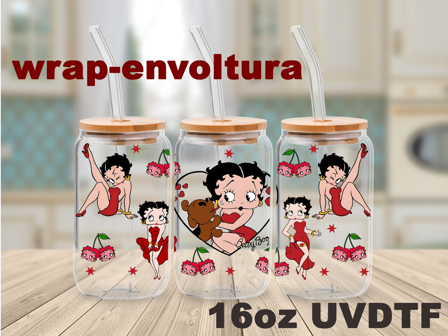 Betty Boop uvdtf wrap/envoltura