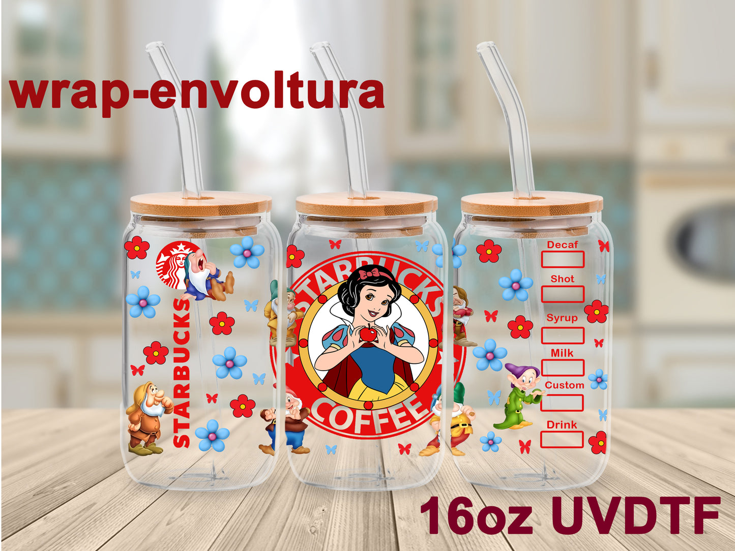 Blancanieves uvdtf wrap/envoltura