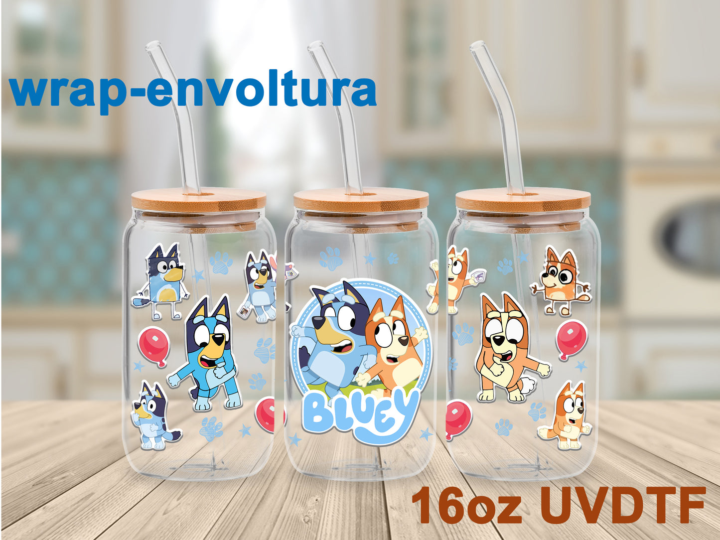 Bluey uvdtf wrap/envoltura