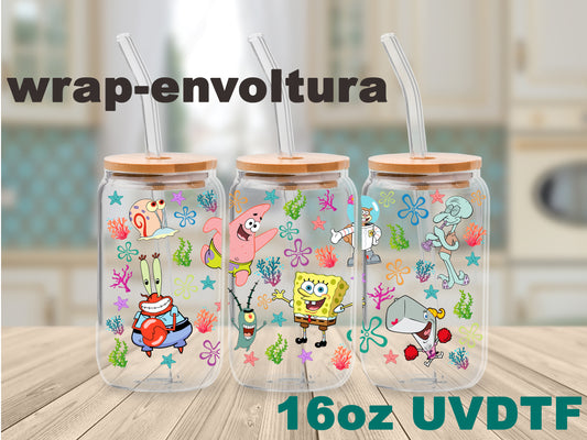 Bob esponja Personajes uvdtf wrap/envoltura