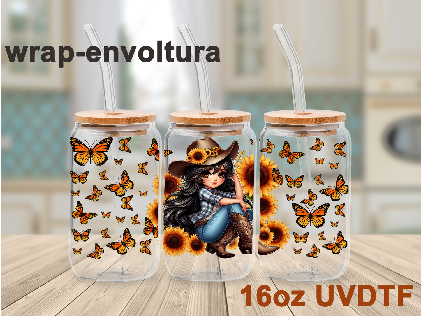 Monarca Girl uvdtf wrap/envoltura