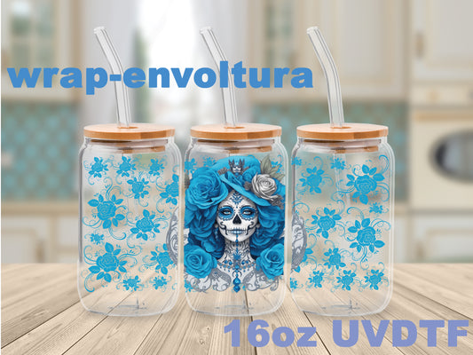 Catrina Azul uvdtf wrap/envoltura