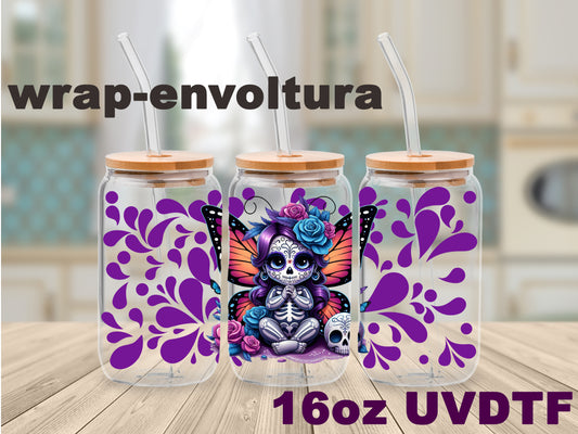 Catrina Bebe Mariposa uvdtf wrap/envoltura