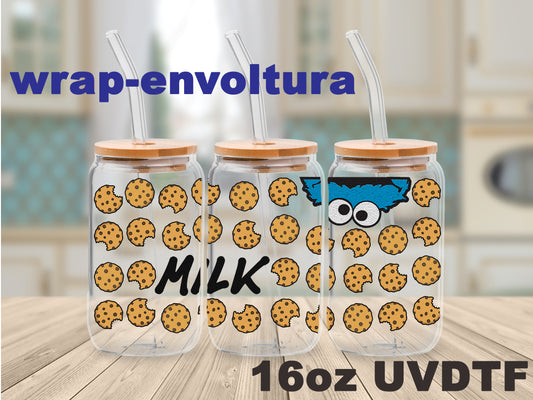 Cookie Monster uvdtf wrap/envoltura