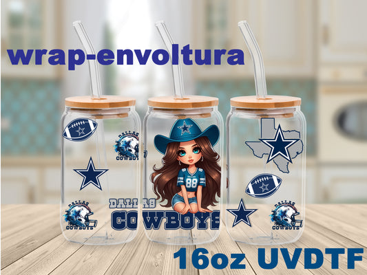 Cowboys Girl uvdtf wrap/envoltura