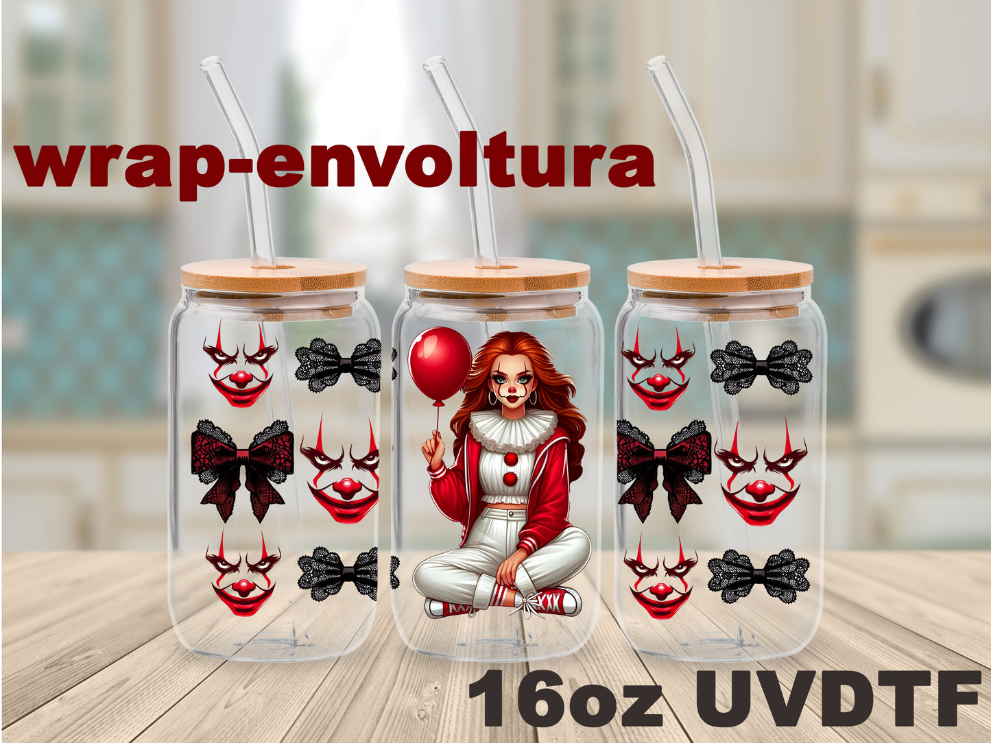 Clown Girl uvdtf wrap/envoltura