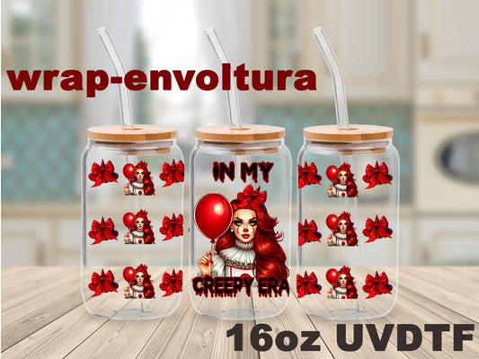 Clown girl red uvdtf wrap/envoltura