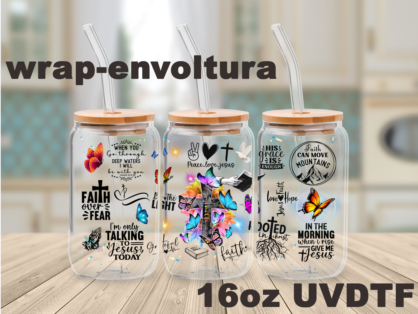 Faith Affirmations uvdtf wrap/envoltura