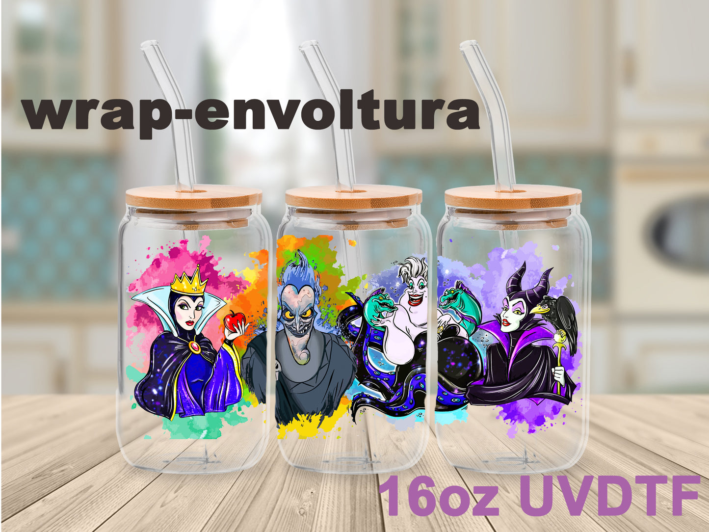 Four Villains uvdtf wrap/envoltura