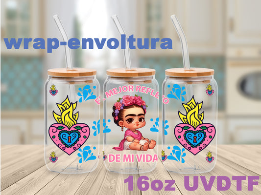 Frida Kahlo Bebe uvdtf wrap/envoltura