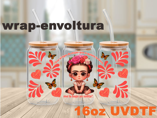 Frida Kahlo Bebe Naranja uvdtf wrap/envoltura