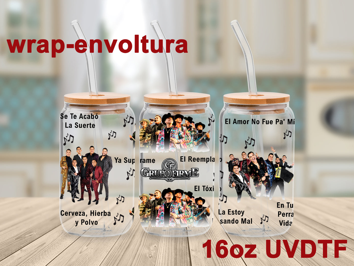 Grupo firme uvdtf wrap/envoltura