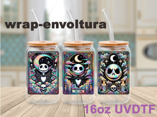 Jack Skellington Tarot uvdtf wrap/envoltura