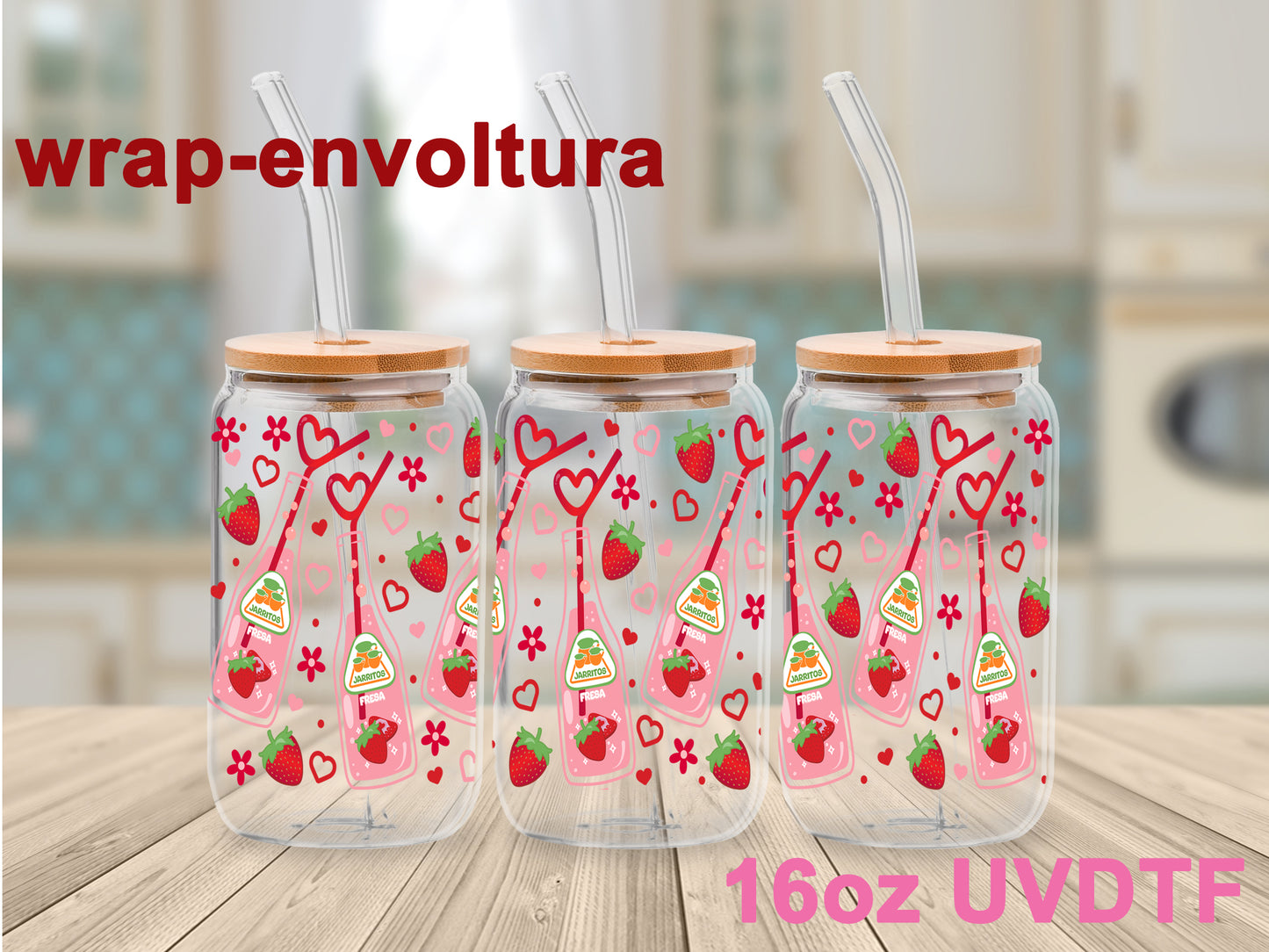 Jarritos Fresa uvdtf wrap/envoltura