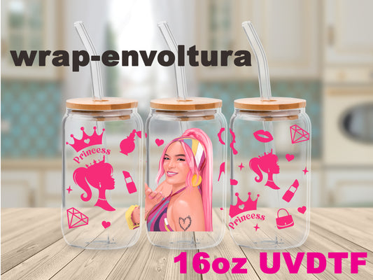 Karol G Princess Pink uvdtf wrap/envoltura