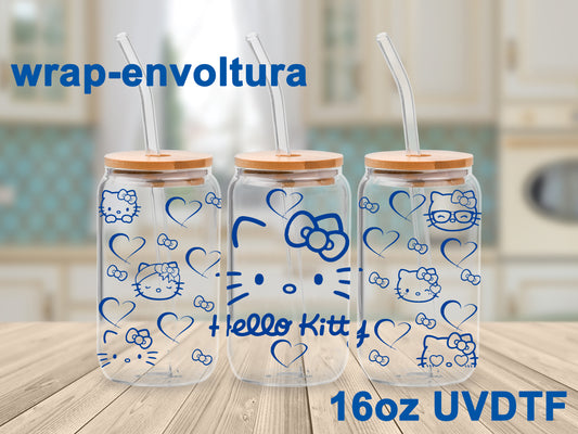 Kitty blue/Gatita azul uvdtf wrap/envoltura