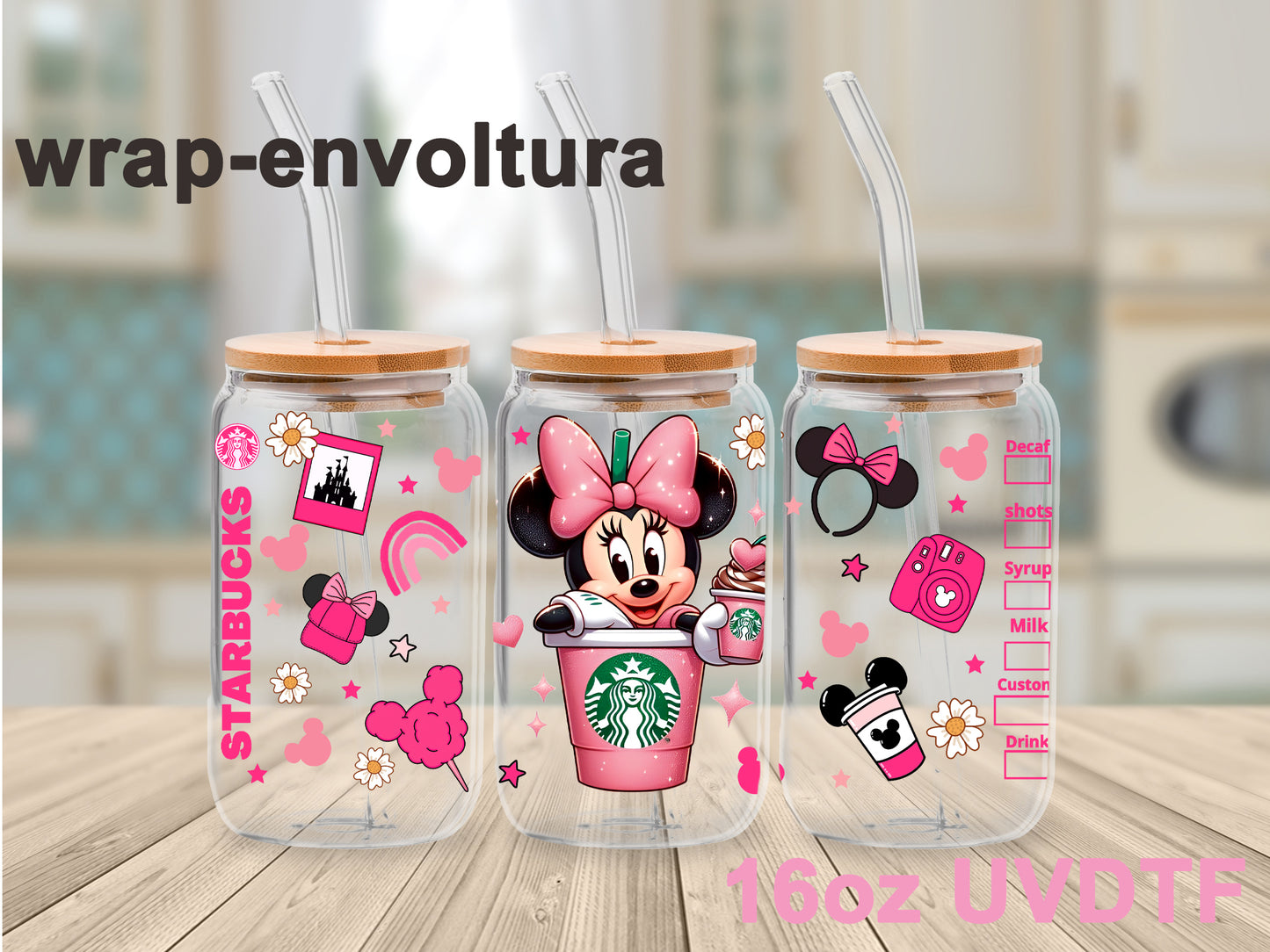 Minnie Coffee uvdtf wrap/envoltura