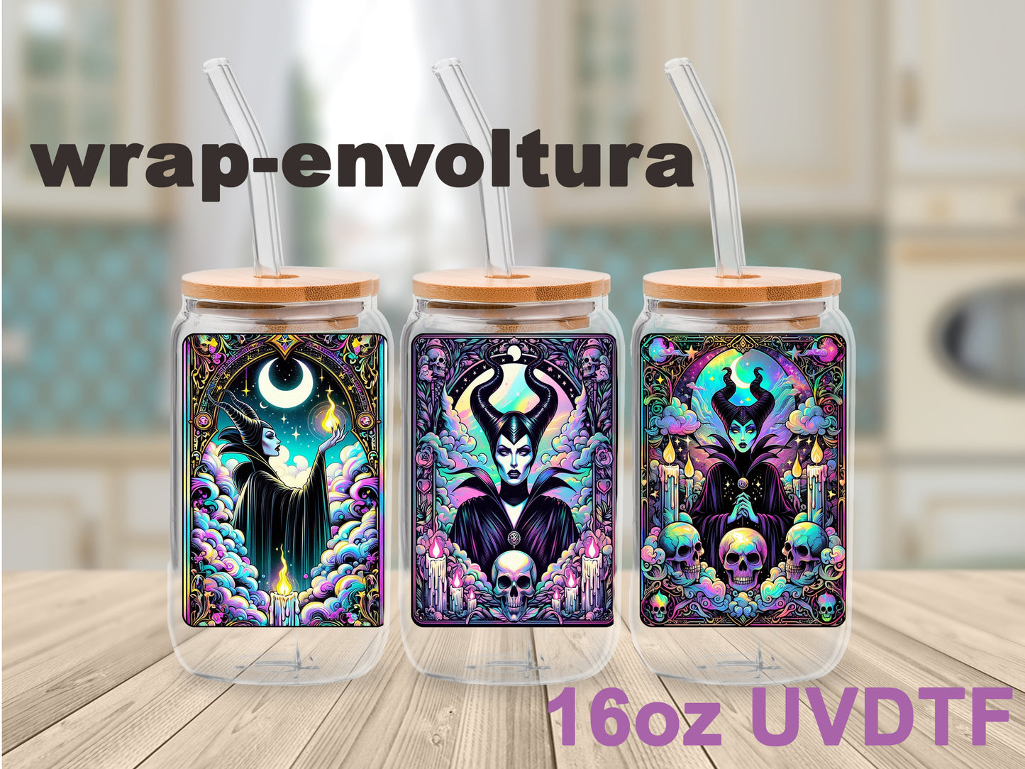 Maleficent Tarot uvdtf wrap/envoltura