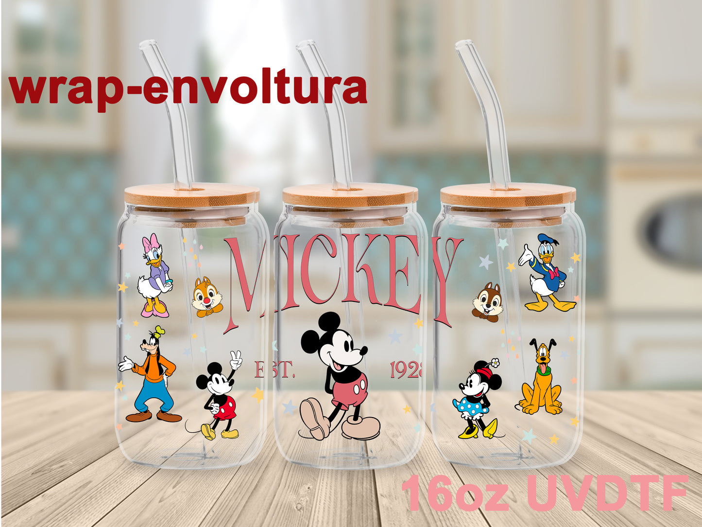 Mickey uvdtf wrap/envoltura