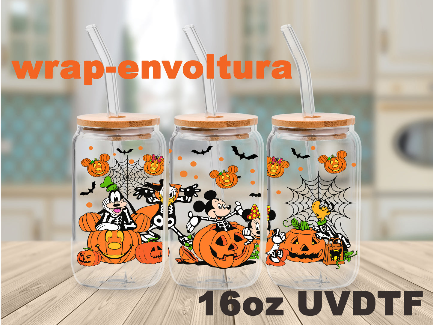 Mickey Halloween uvdtf wrap/envoltura