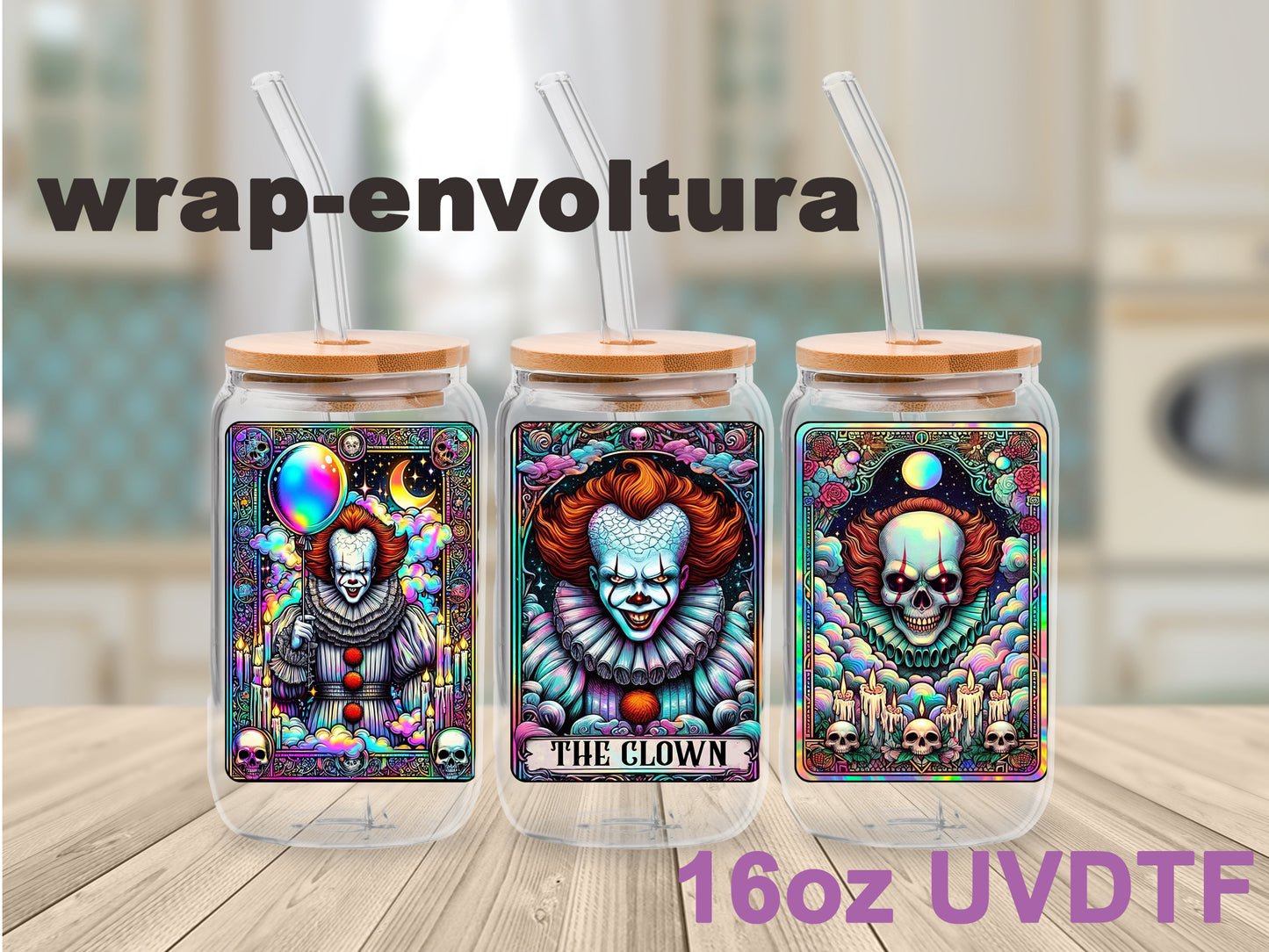 Pennywise Tarot uvdtf wrap/envoltura