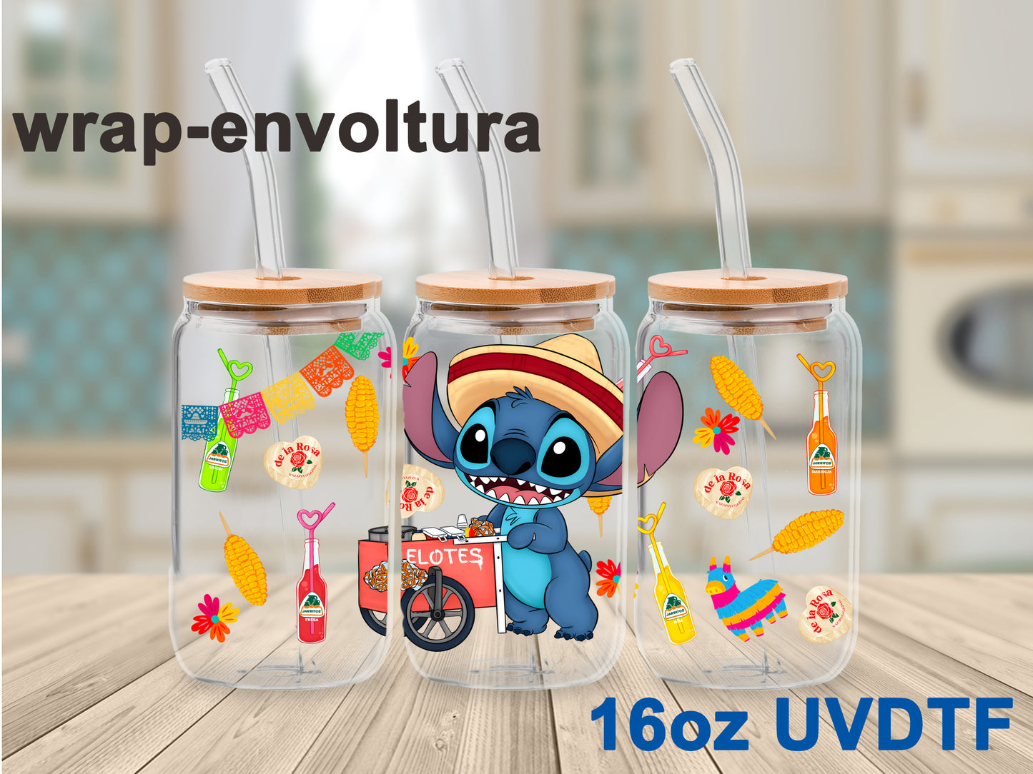 Stitch Mexicano dulces uvdtf wrap/envoltura