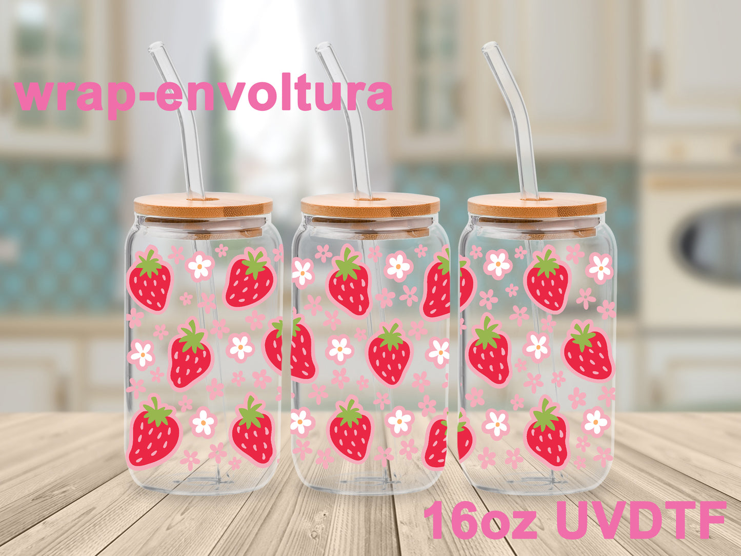 Fresas/Strawberries uvdtf wrap/envoltura