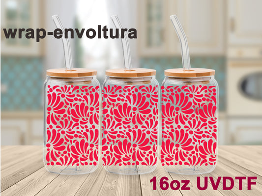 Talavera rojo uvdtf wrap/envoltura