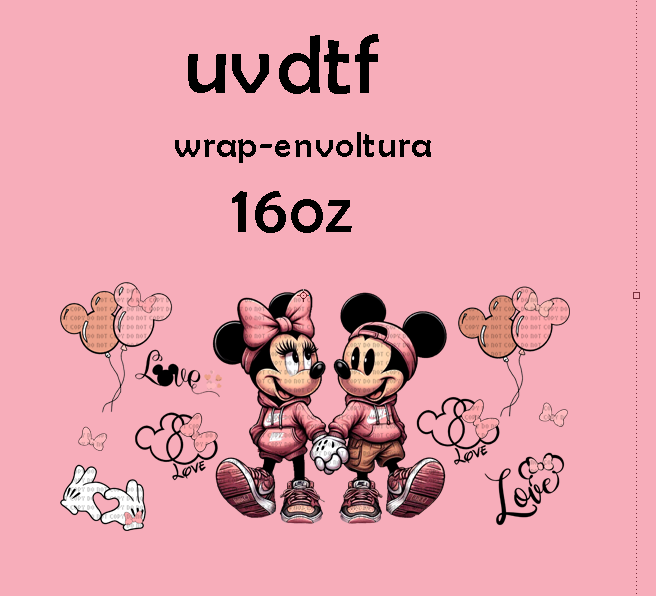 miney y mickey gorra uvdtf wrap