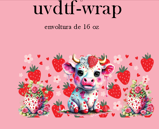 vaquita fresa  rosa uvdtf